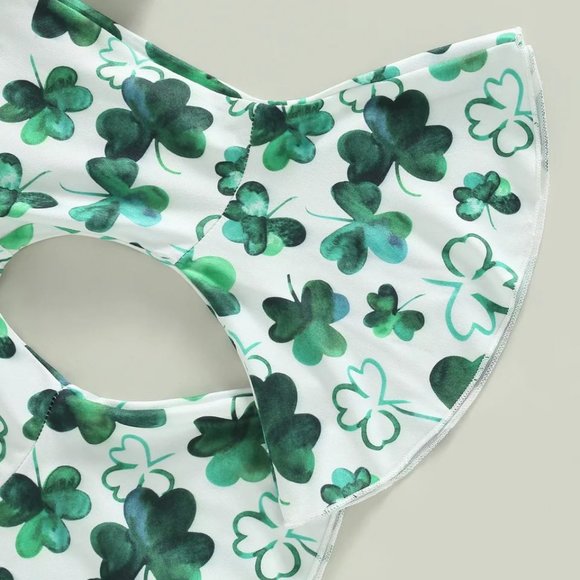 NEW Girl's St. Patrick's Day Lucky Babe Outfit - Picture 2 of 5